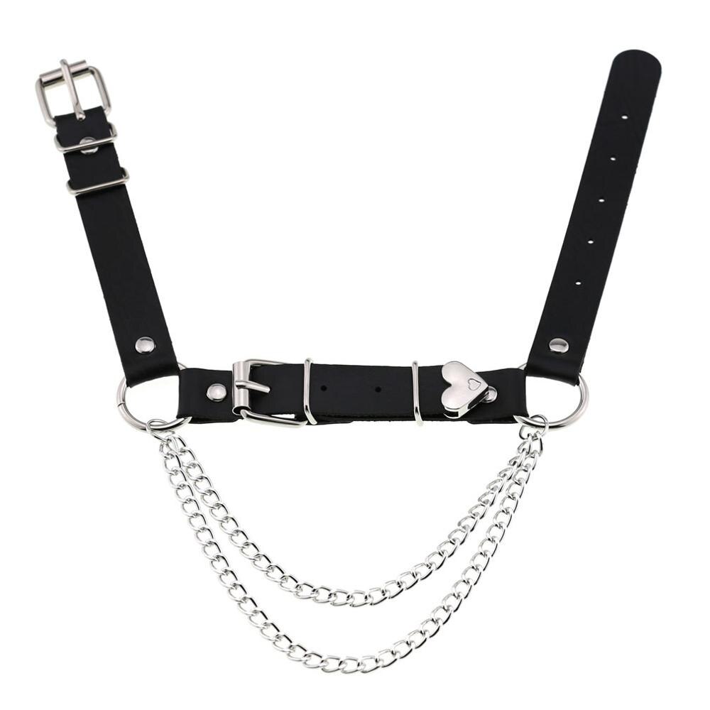 Perzik Hart Choker Ketting Goth Kleding Harajuku Ketting Punk Gothic Kwastje Hals Ketting Sieraden Voor Vrouwen Valentijnsdag