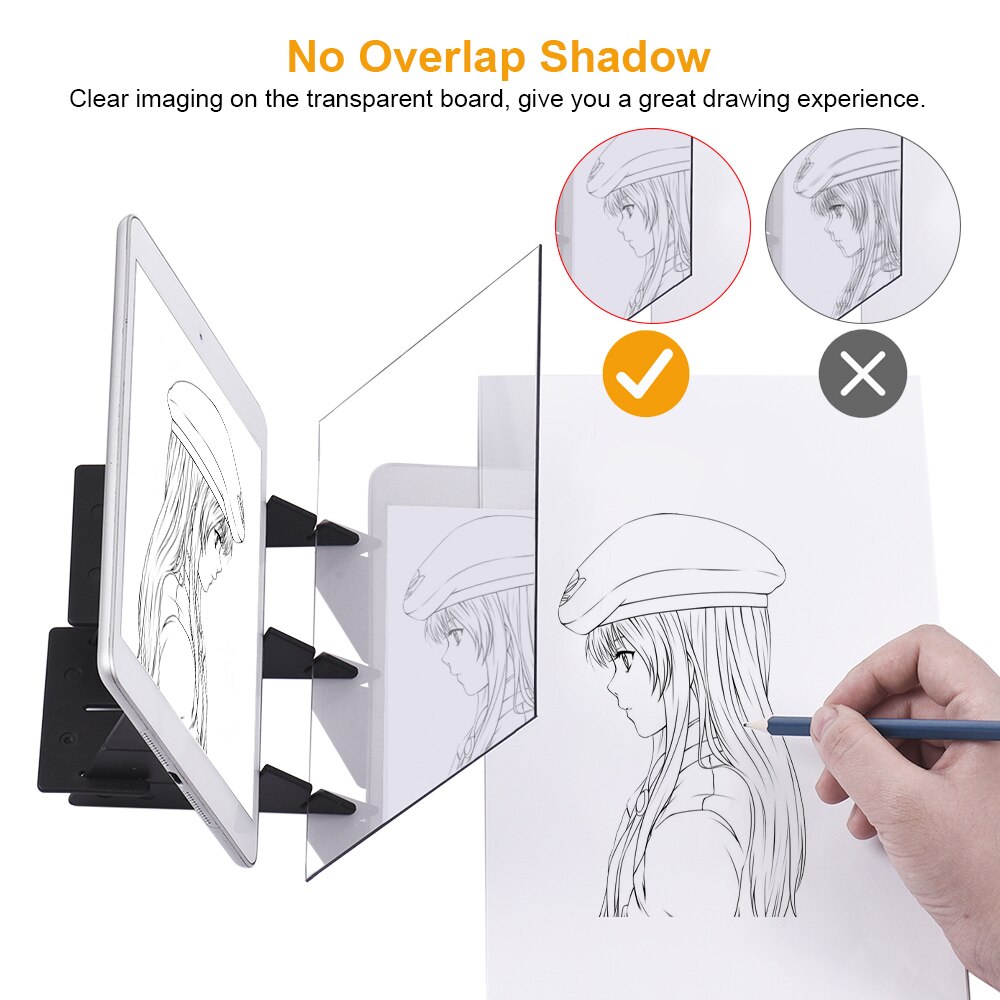 Optisk tegning sporingstavle bærbar skitse maleri værktøj animation kopi pad ingen overlapning skygge spejl nul-baseret legetøj