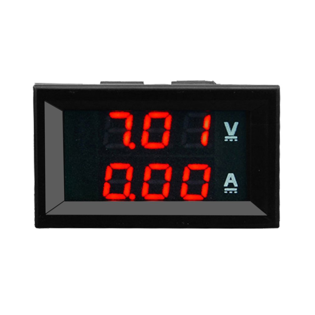 Dc 100V 10A Digitale Voltmeter Amperemeter Led Display Met Kabel Volt Ampere Meter Mini Digitale Voltmeter Gauge Multimeter: Red