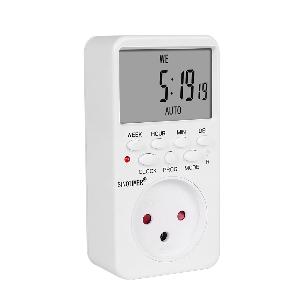 Prise de courant IL prise de minuterie numérique électronique avec minuterie 220 V prise de courant alternatif prise de minuterie relais de temps contrôle Programmable