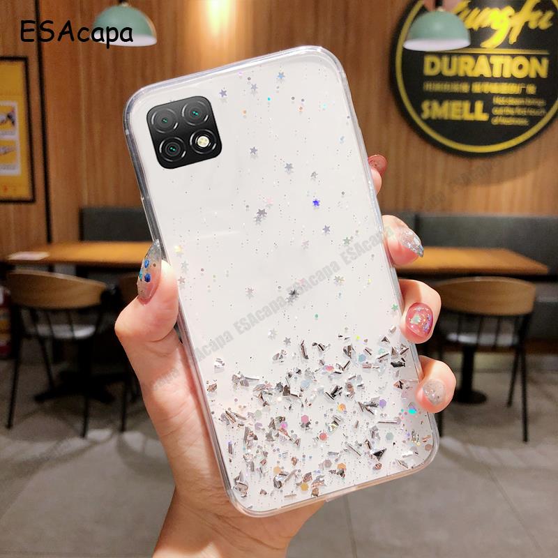 Custodia Glitter oro trasparente per Huawei Nova Y60 Cover posteriore antiurto in Silicone morbido opaco per HUAWEI NOVA Y60 WKG-LX9: For WKG-LX9 / Transparent