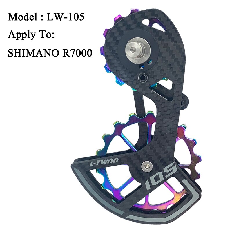 LTWOO UT rowerowe łożyska ceramiczne z włókna węglowego oszukać koło pasowe zestaw tylne przerzutki koło prowadnicy dla Ultegra DURA as 105: LTWOO-105