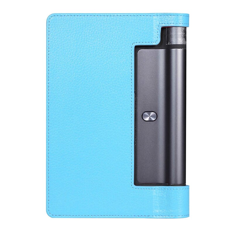 Beschermhoes voor lenovo yoga tab 3 10.1 opvouwbare standaard, pu-leren hoes, yoga tab 3 10.1 yt3-x50f x50f x50m tablethoes van glas: Blauw