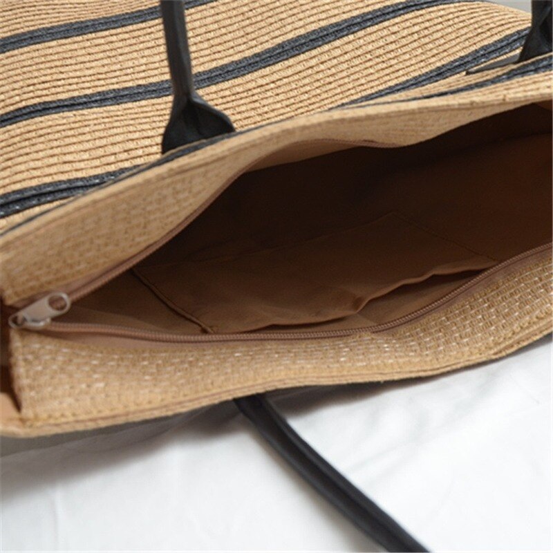 PP paille rayure sac nouvelle paille été simple sac à main voyage sac à bandoulière femmes sac