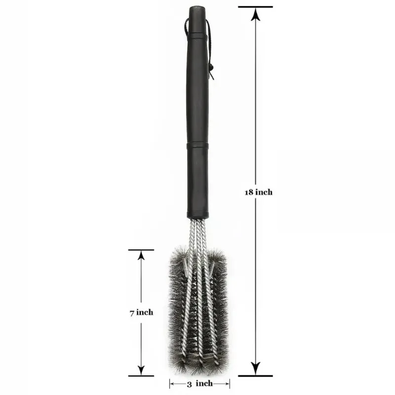 Grill-Reinigungsbürste, Grill-Werkzeug, Grillbürste, 3 Edelstahlbürsten in 1, Cleanin-Grill-Zubehör, bester Reiniger, Grill