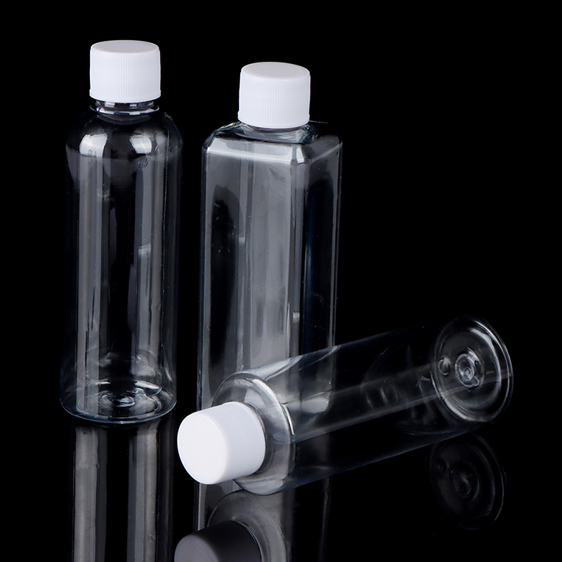 2Pcs 100ml Transparent PET Water Bottle Plastic Empty Soft Drink Containers