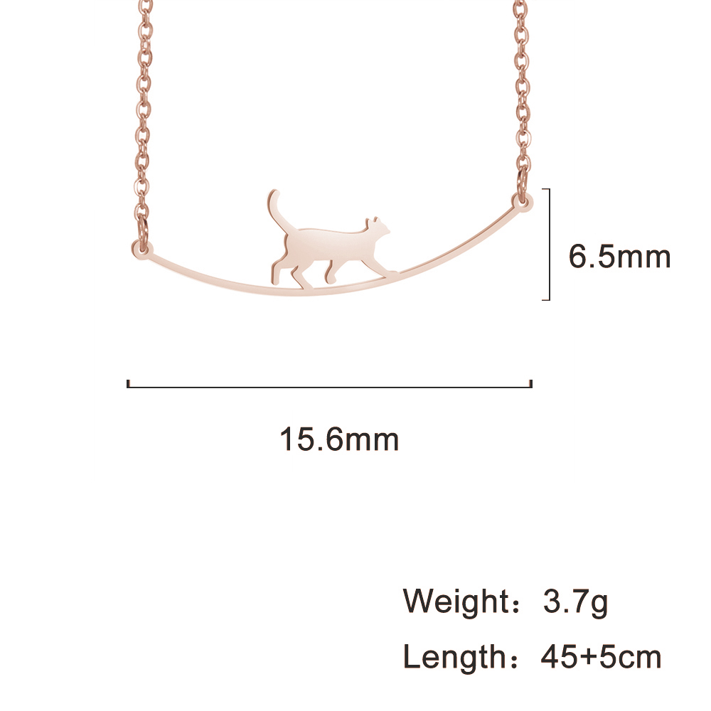 Cazador Schattige Dieren Kat Hanger Ketting voor Vrouwen Meisjes Mooie Poot Choker Halsketting Roestvrij Stalen Sieraden 2025: Blue White Zinc Plated