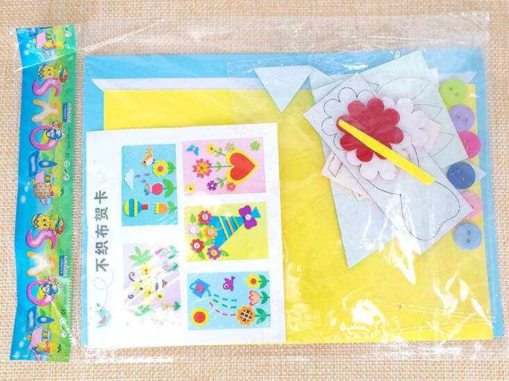 Kinderen Cartoon DIY Sticker Speelgoed Non-woven Vilt Collage Leuke DIY Wenskaart Craft Decoratie Stickers Educatief GYH