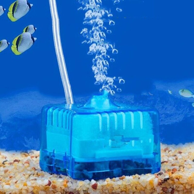 Blauwe waterfee mini aquariumfilter anti-luchtlift chloor biochemisch filter waterfee aquariumbevestiging