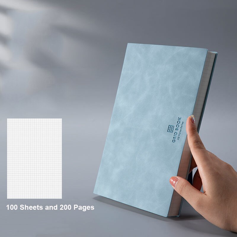 Notebook A5/B5 Thickened Large Super Thick Grid Square book Grid Diary Cuaderno Notebooks Dot Matrix Notebook Diary Grid Book: A5-3