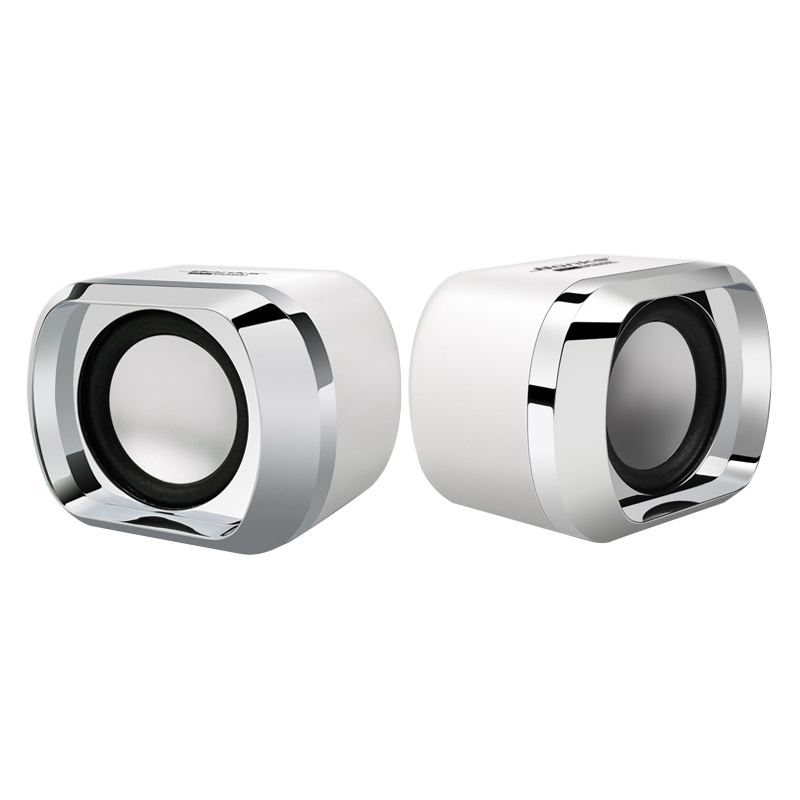 USB 2.0 Notebook Speakers Wired Stereo Mini Computer Speaker for Desktop Laptop Notebook PC MP3 MP4 3.5mm AUX IN white: Default Title