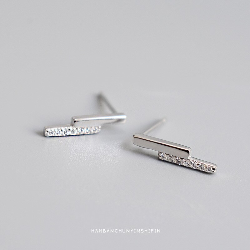 La Monada Geometrische Strip Stud Oorbellen Voor Vrouwen Zilver 925 Koreaanse Fijne Vrouwen Oorbellen Sieraden Stud Oorbellen 925 Zilver