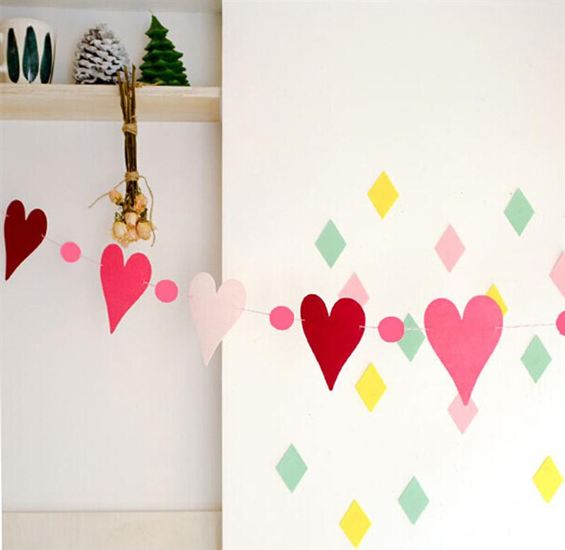 FunPa Romantic Heart Party Banner Colorful Heart S... – Vicedeal