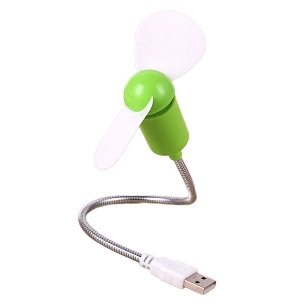 Mini Snake Fan Silent Soft Leaf Fan Computer Usb Fan Bendable Freely Mini Soft Leaf Snake Silent Fan: green