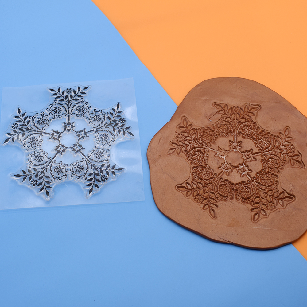 9 cm Ronde Mandala Polymeer Klei Textuur Stempel Vellen Emboss Mat Indruk Modellering voor Keramisch Aardewerk DIY Sieraden Art Craft: Licht Groen