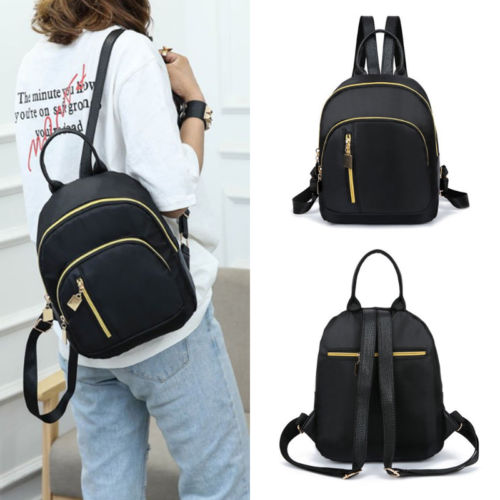 Mais novo quente à prova dnewest água náilon mochila feminina preto sacos de escola para adolescentes grande capacidade moda viagem pequena mochila quente