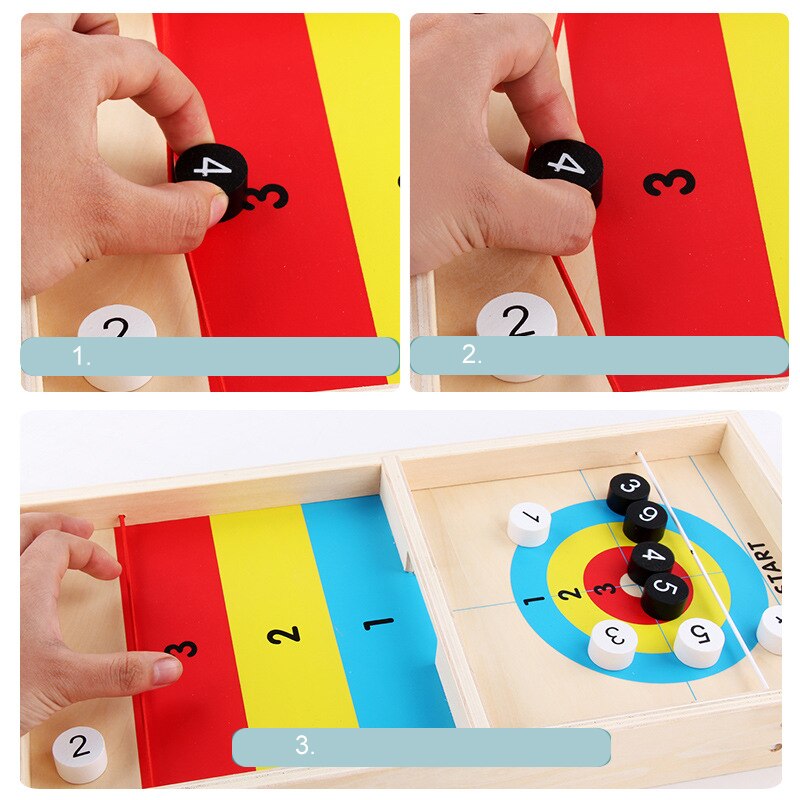 Desktop Game Mini Wooden Ice Hockey Table Games Fun Toy Kids Physical Coordination Traning BM88