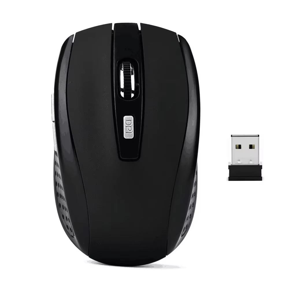 Mysz bezprzewodowa 2.4G przenośna optyczna ergonomiczna mysz do laptopa iPad Tablet Notebook telefon komórkowy mysz biurowa do gier Adapter USB: DARKNESS