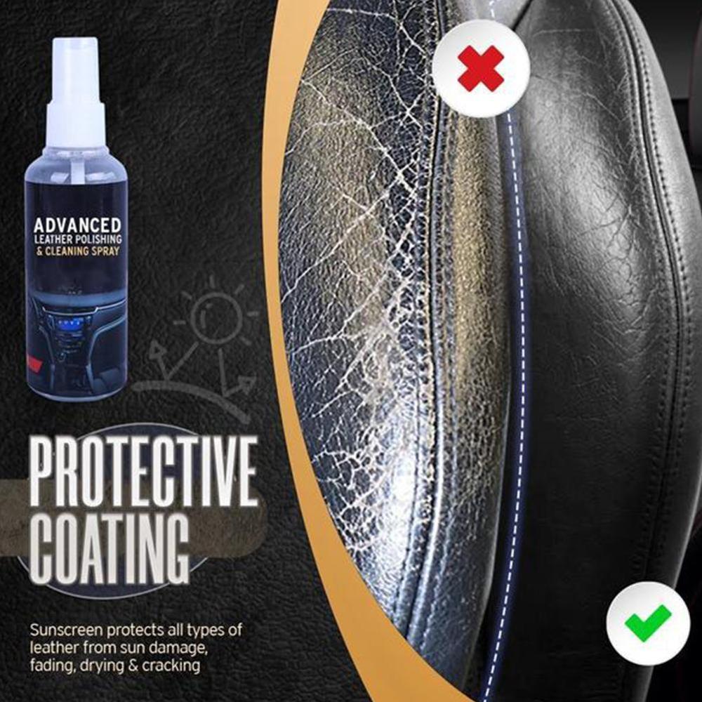 Auto Interieur Cleaner Agent Dak Stof Flanel Lederen Schoner Lederen Polijsten Autostoel Coating Seat Wax Spuiten Wax Cle J7Z7