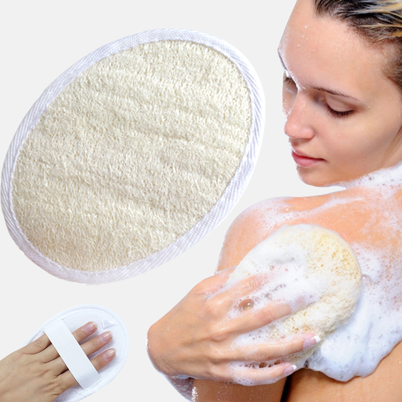 Nueva Durable baño de esponja vegetal Natural esponja para el cuerpo para la ducha depurador exfoliante lavado Pad accesorios de baño 15x10 cm ligero