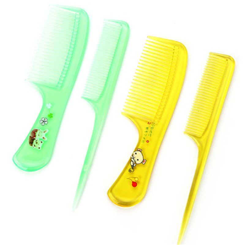 Baby 2Pcs/Set Brush Combs Set Cartoon Newborn Plastic Anti-static Comb Boys Girls Comb Head Scalp Massager Tool Baby Accessories