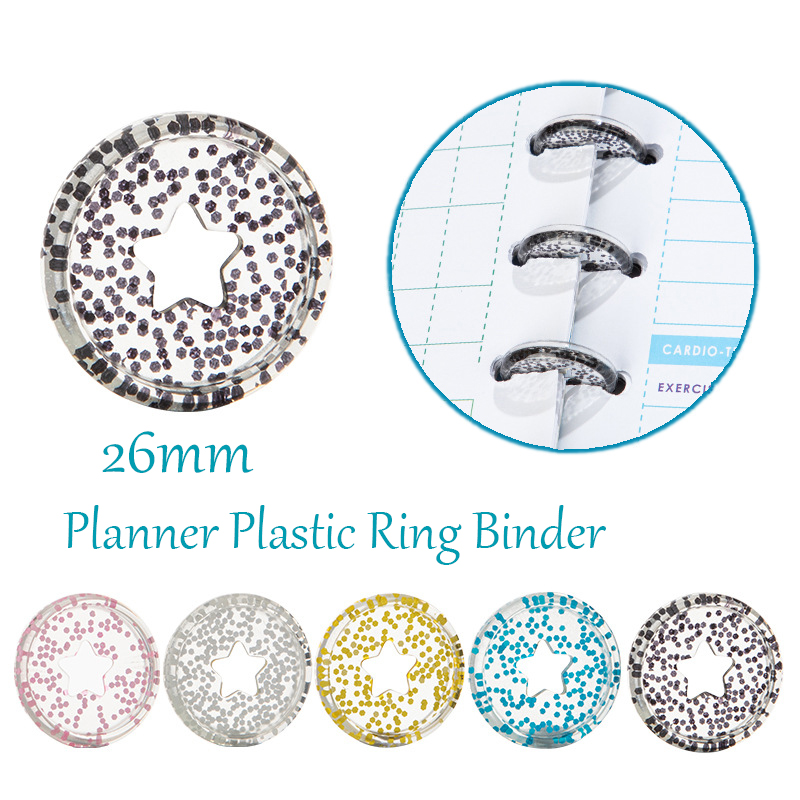 16Pcs 26Mm Plastic Ringband Planner Schroef Discs Bindmiddel Notebook Binding Discs Loose Leaf Ring Binding Gesp Kantoor levert