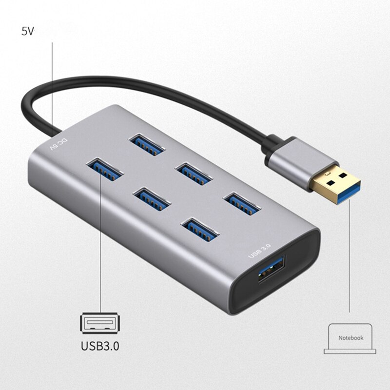 -USB3.0 to Seven-Port USB3.0 HUB Hub High-Speed Expansion