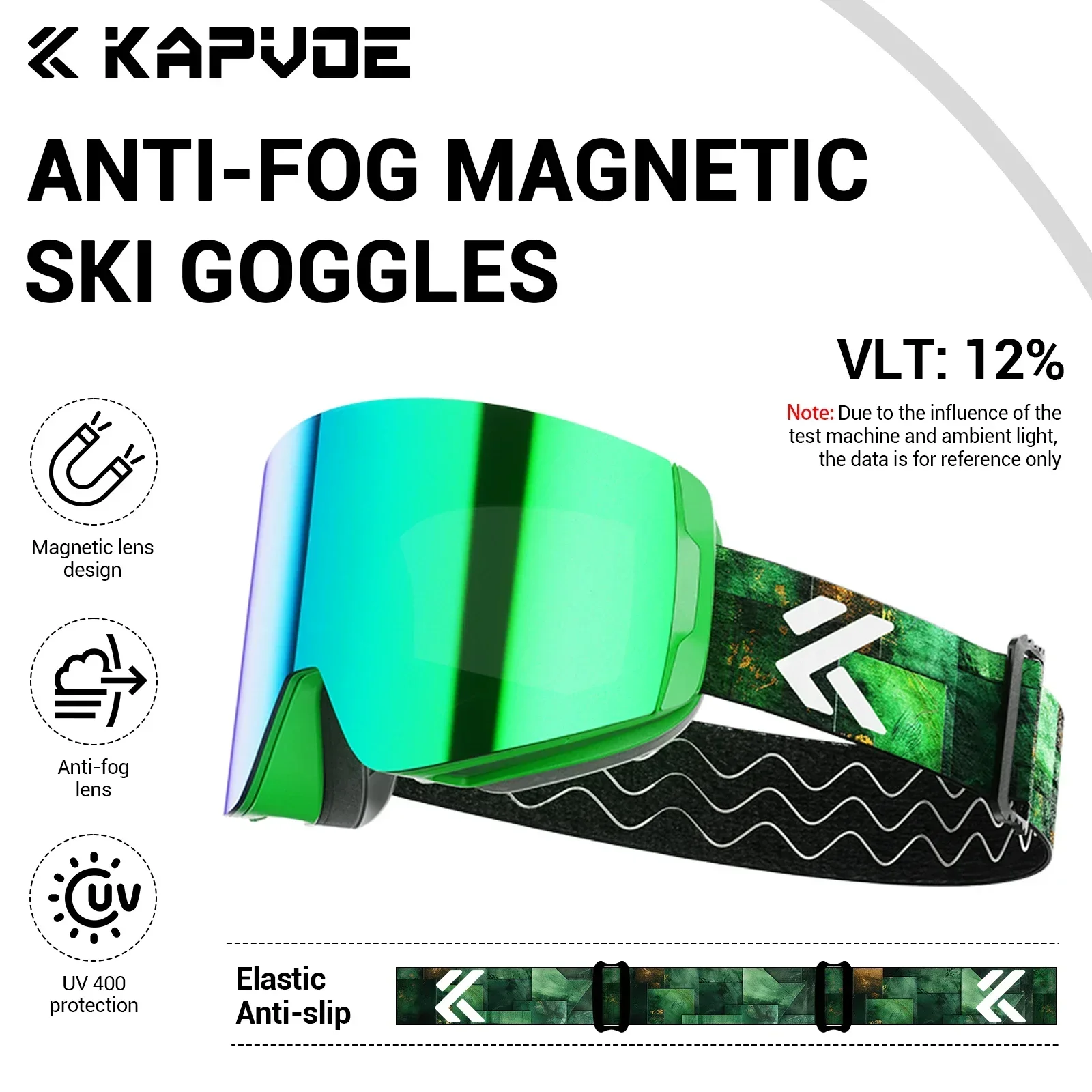 KAPVOE Occhiali da sci fotocromatici Doppi strati Lenti anti-appannamento UV400 Occhiali da sci sport invernali Sci Snowboard Uomo Donna Neve Nuovo: champagne