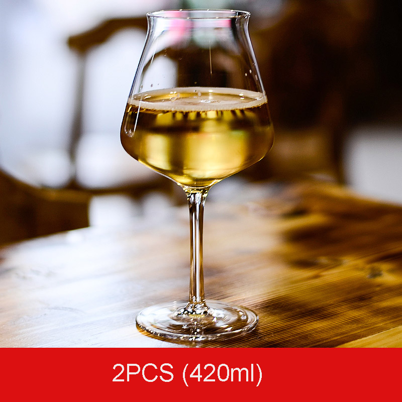 2 stk europæisk ølglas blyfri krystalglas stort vinglas whiskyglas husholdningsfest bryllupsdrinkware: C   420ml