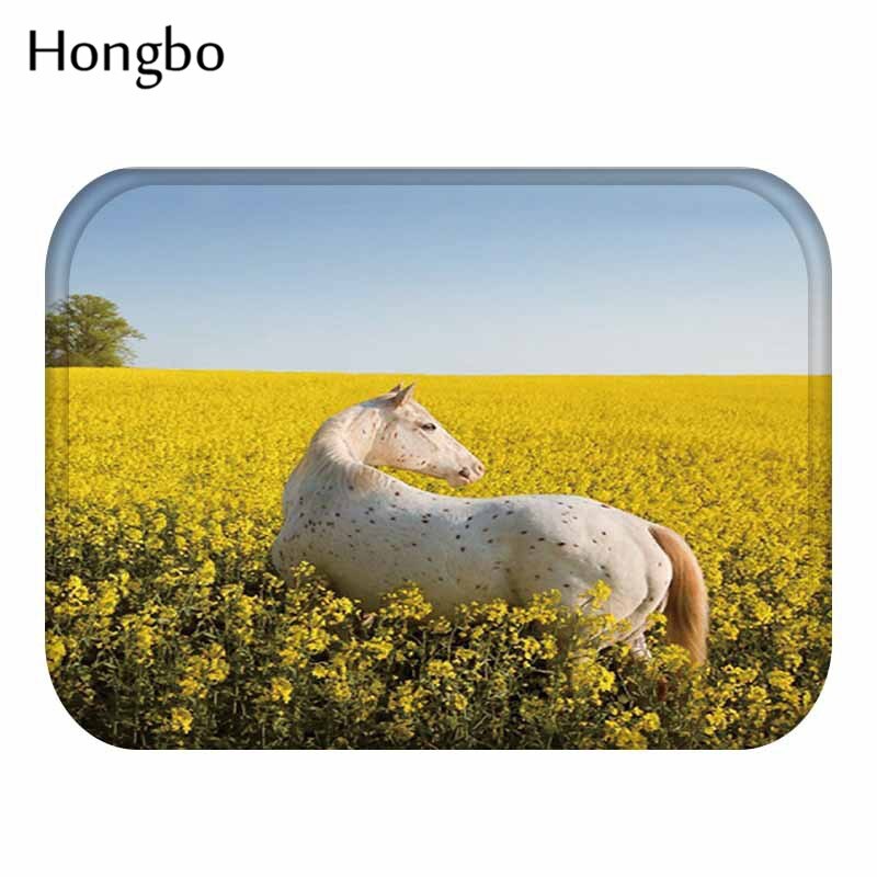 Hongbo-tyylinen majesteettiset hevosprinttimatot liukumattomat lattiamattot ulkomatot kirkkaat etuoven matot: 6