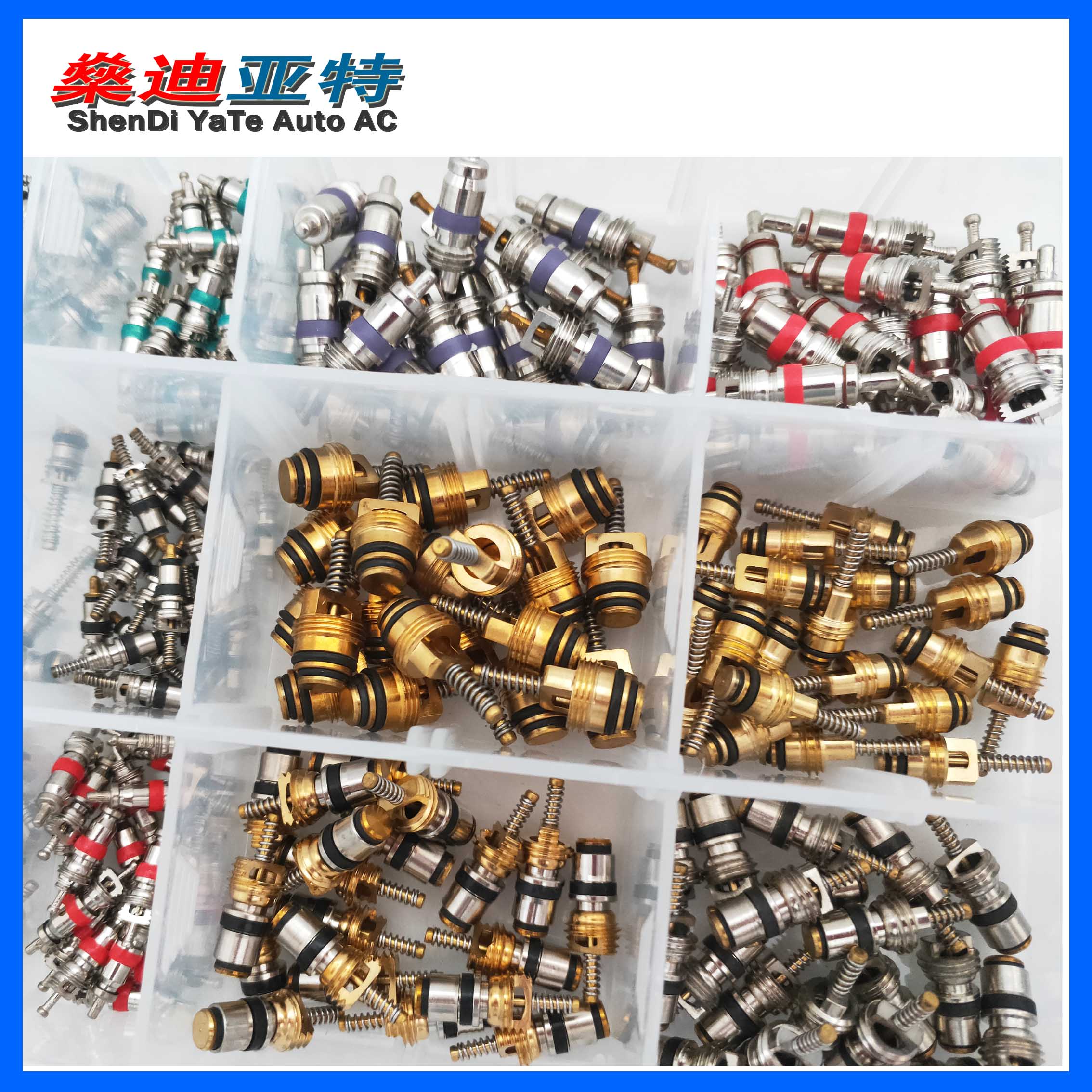 240PCS/set Air Conditioning Auto Service R12 R134A AC Schrader Valve Cores Remover Tool Kit Air Conditioning Auto Service CSV