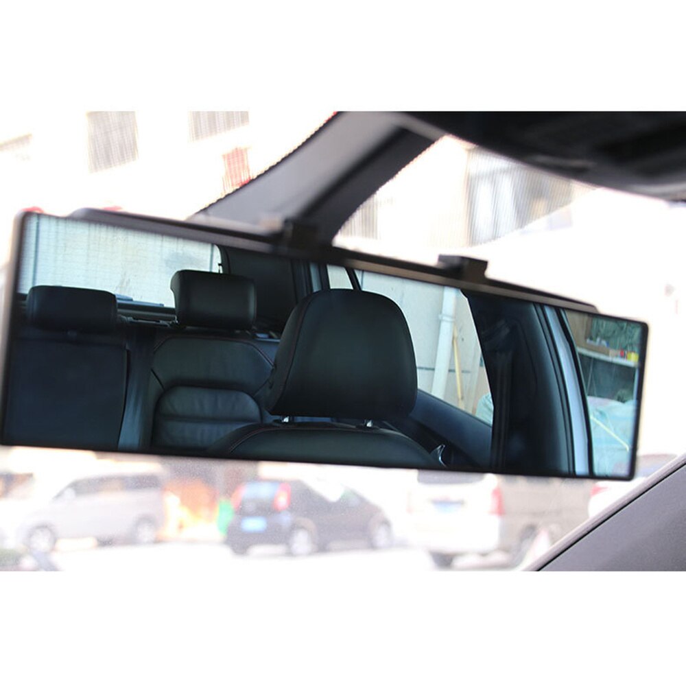 Universal Car Rear View Mirror Wide Angle Blue Glass Panoramic Anti-dazzling Interior Rearview Mirror Large Vision 280mm Curved