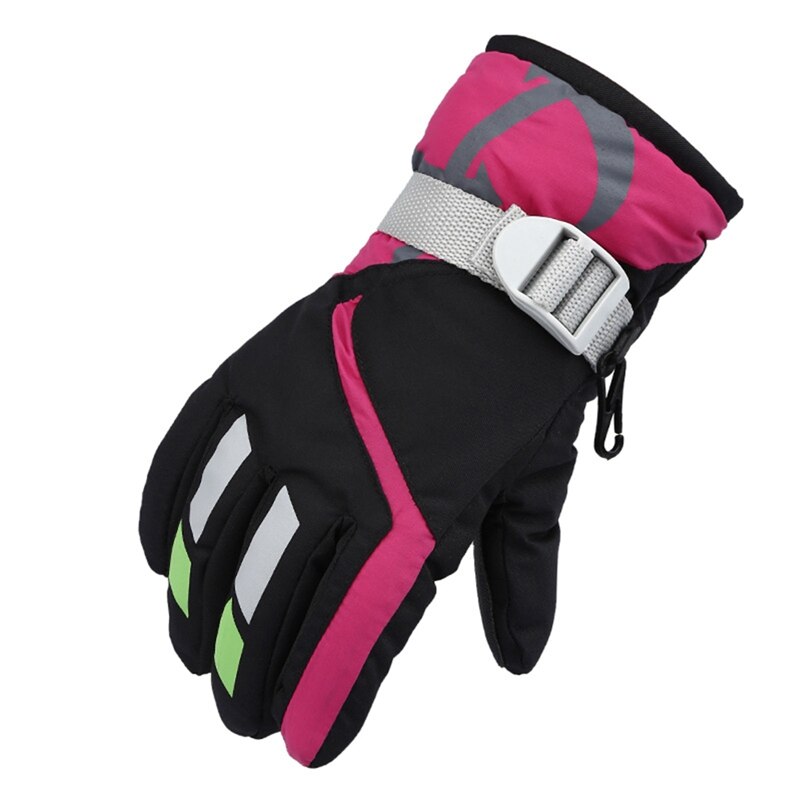 Winter warme snowboard ski handschoenen mannen vrouwen kinderen sneeuw wanten waterdicht skiën ademend lucht: Bk