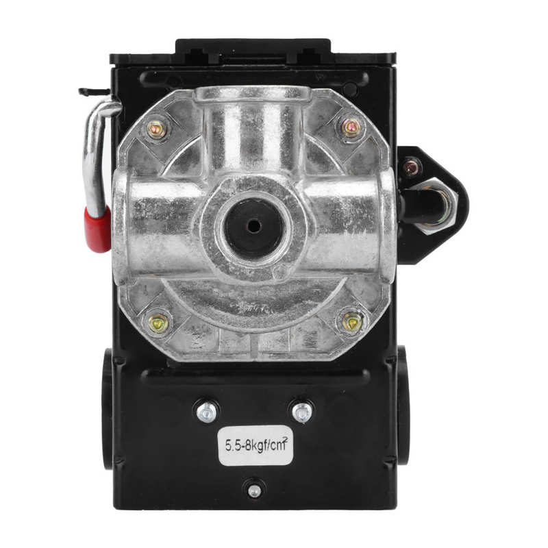 4 Hole Automatic Pressure Switch Control Valve G1/4" 75~120psi 220V for Air Compressor Electric Motor