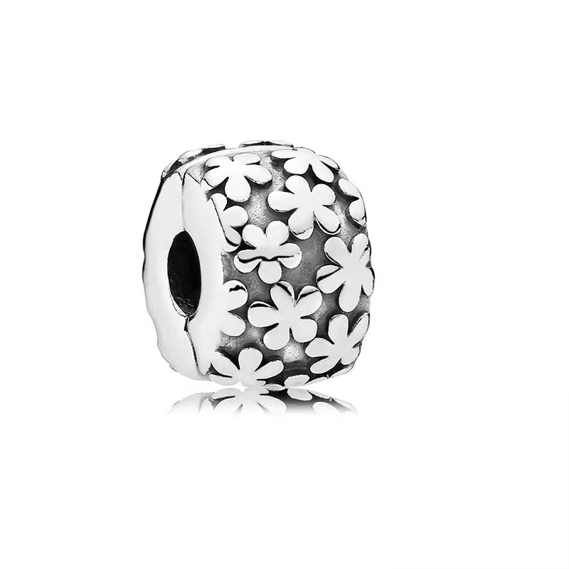 Gepolijst Sunburst Gevederde Clip Clover Dangle Charm Kralen Fit Originele Europese Zilveren 925 Armband DIY Sieraden: Zwartachtig Groen