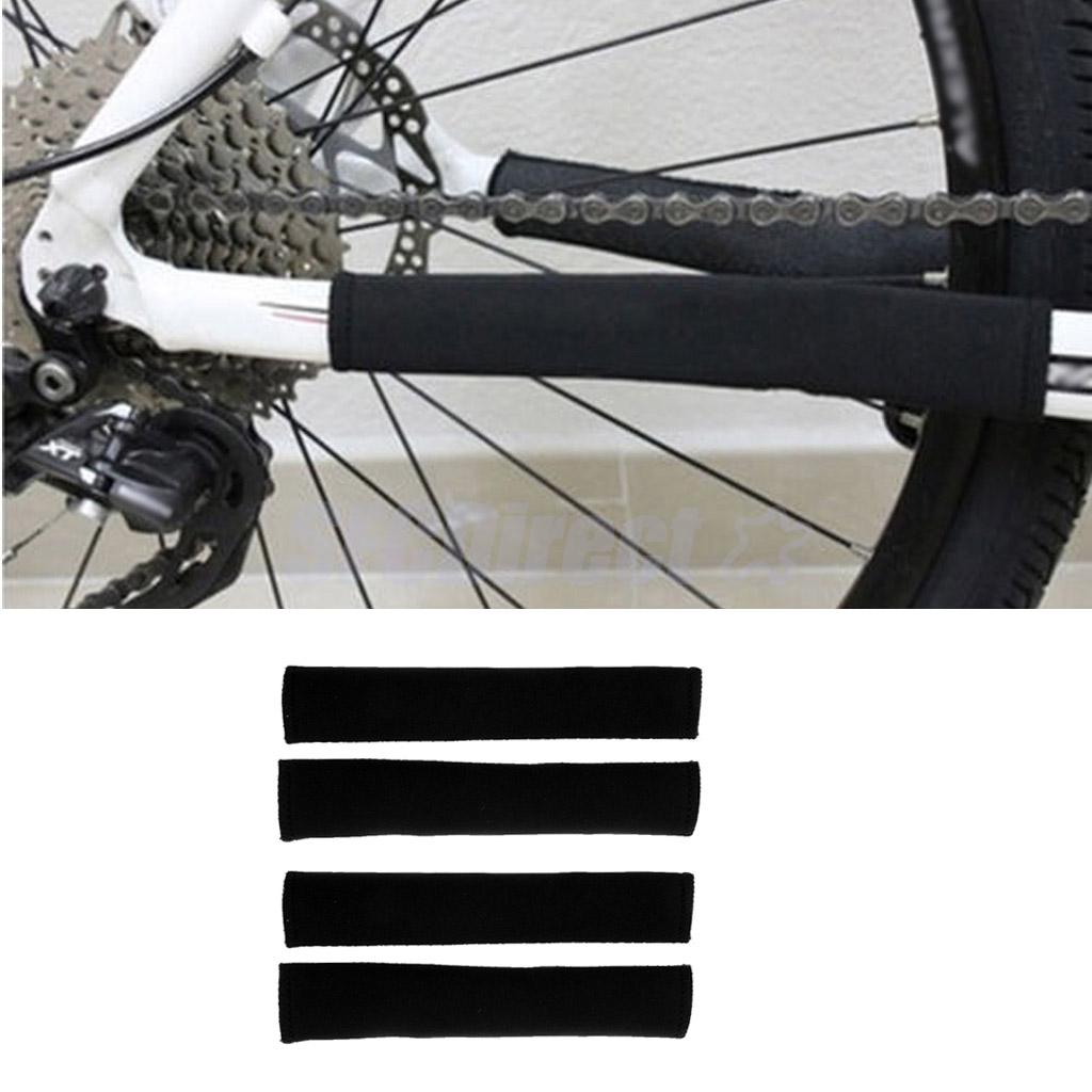 4Pcs Neoprene Bike Chain Protector Guard Bicycle Frame Cover Sleeve Anti-scratch Chain Stay Protector