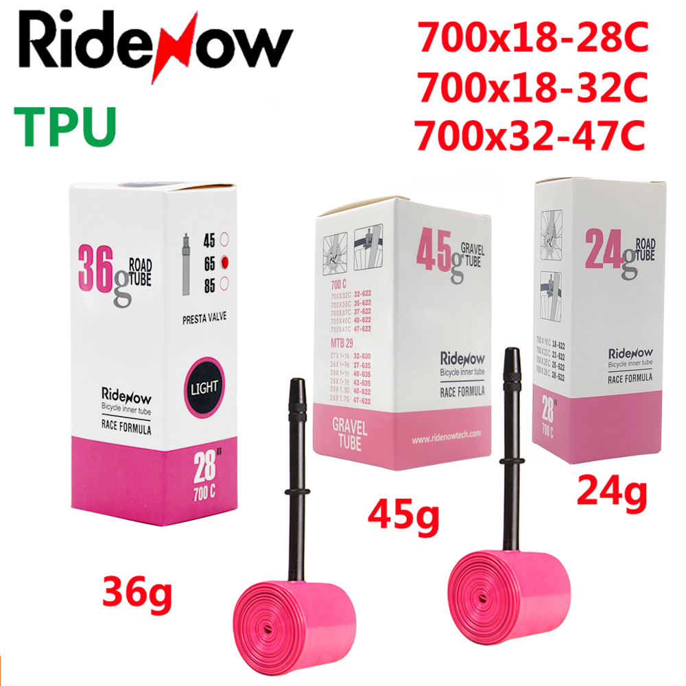RideNow-Chambre à air de vélo en TPU 700C, 700x18, 23, 25, 28, 32, 35, 37, 40, 47C, Vélo de route, Vélo VTT, Caméra, 29x1.5, 1.75, 1.9