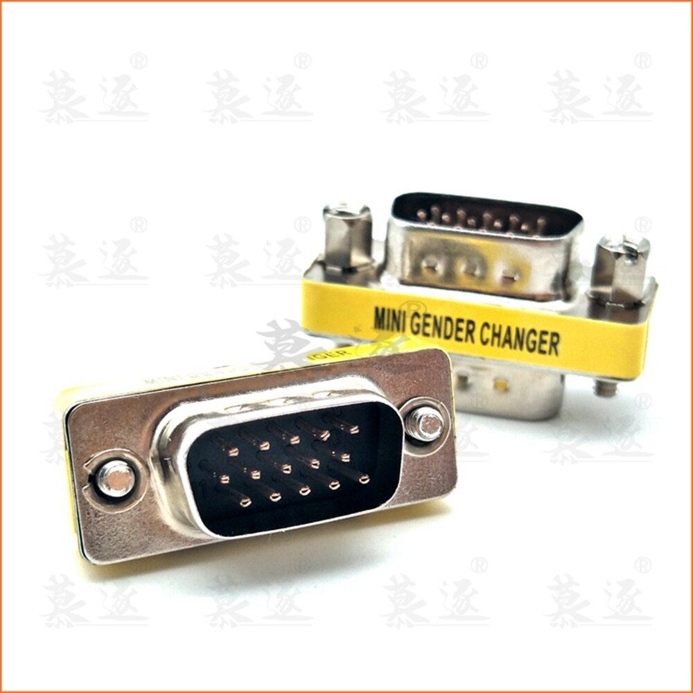 VGA male to male Female to female Male to female jack DB15 pin Convertor Adapter for Monitors Projectors VGA Splitters KVM: Male to Male