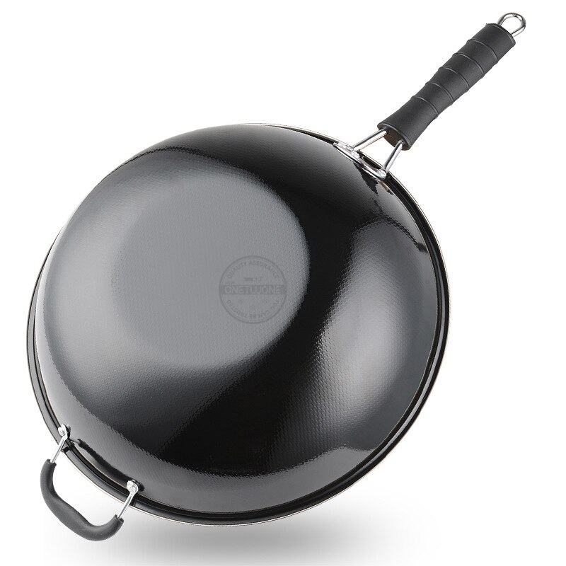 Kitchen Iron Cookeware Chinese Woks Traditionl Handmade Wok Non-coating Cooking Pot Enamel wok Pot Enamel wok Skillet