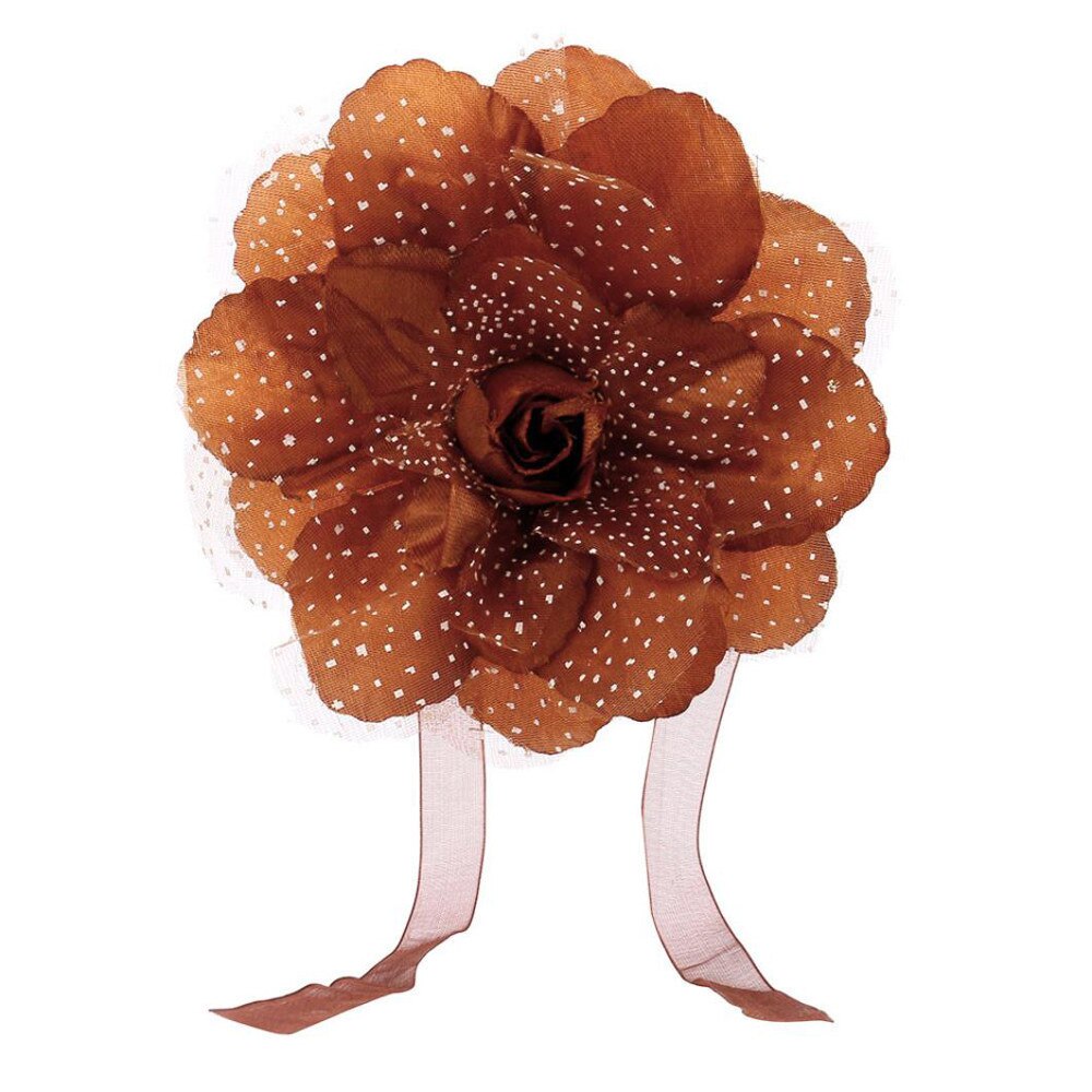 2 stk beste pionblomst gardin klips på bånd rygg holder panel til vindu gardiner dekorativt tilbehør binde rygg #007: F