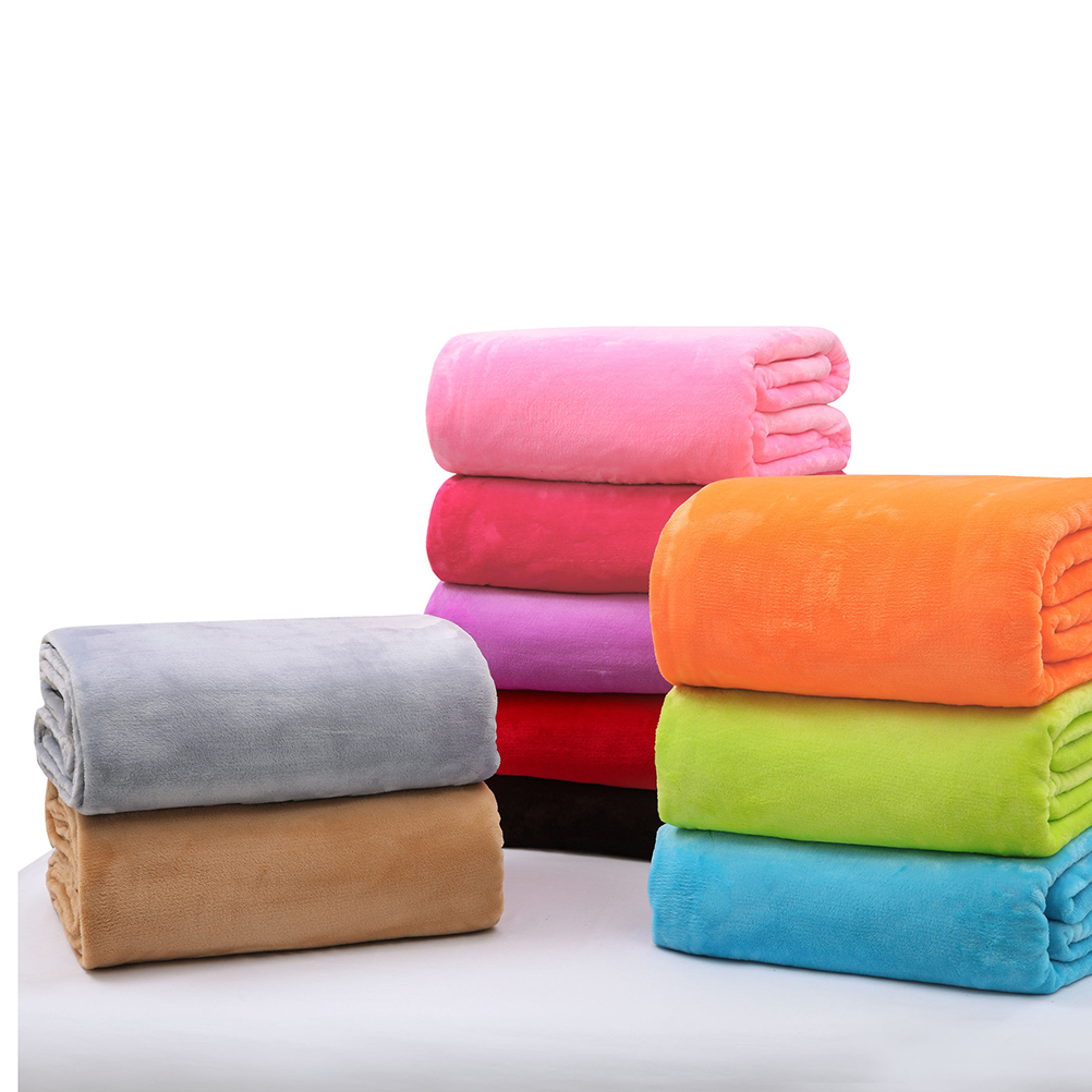 Blanket Car Greenery Decor Pet Queen Plush Mattress Fleece Flannel Solid Color Bedding Soft