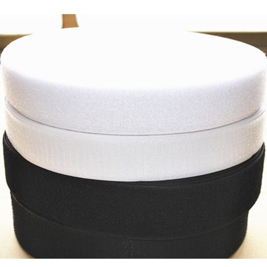 100MM Hook Loop 25Meter/Pair Adhesive Hook and Loop Fastener Tape Sew-On Accessories Black White Magic Tape No Glue