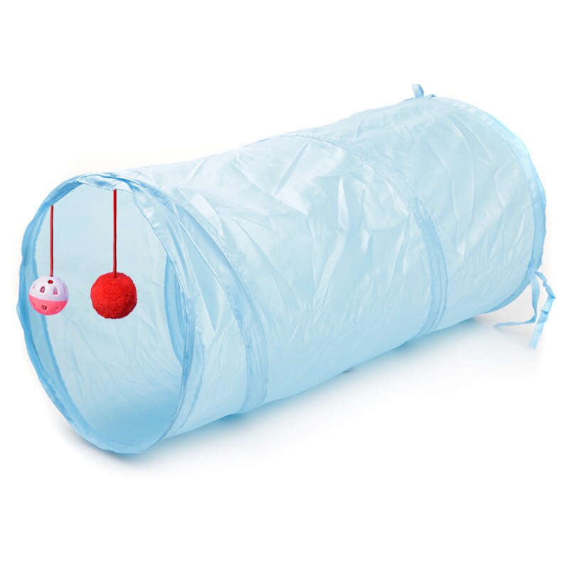 1pcs Pet Cat Tunnel 2 Holes Play Tubes Balls Collapsible Crinkle Kitten Toys pet supplies