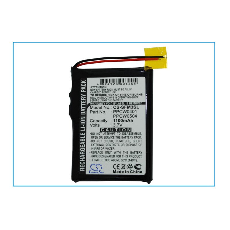 CameronSino para COWON iAUDIO M3 X5 I-AUDIO M5 20GB M5L X5L JNC SSF-M3 20GB PPCW0401 PPCW0504 batería