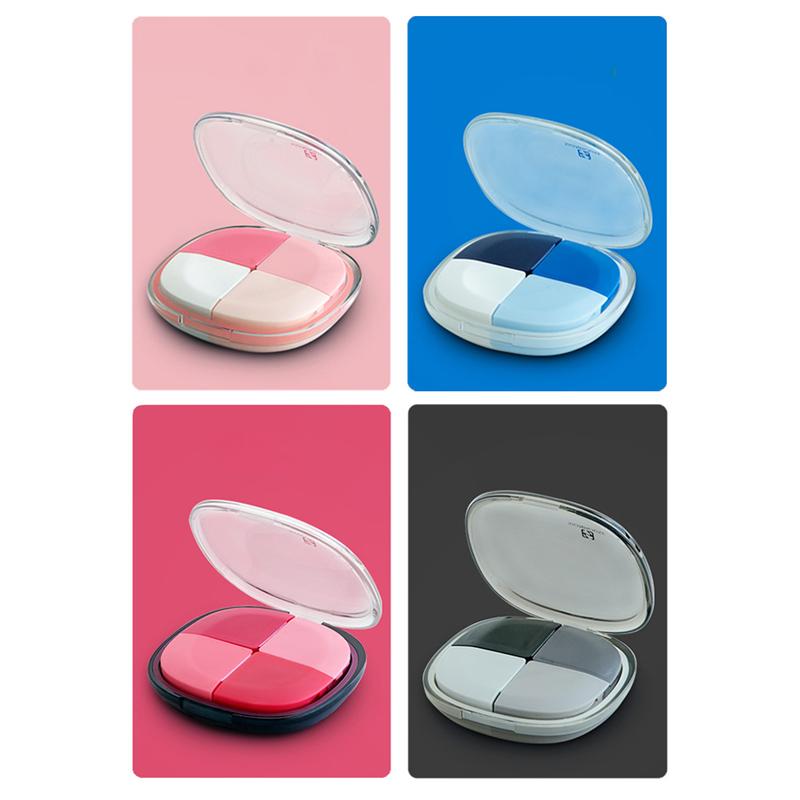 Pilleboks mini 4 rom pillebeholder pilleboks medisinoppbevaringsboks for reiser utendørs