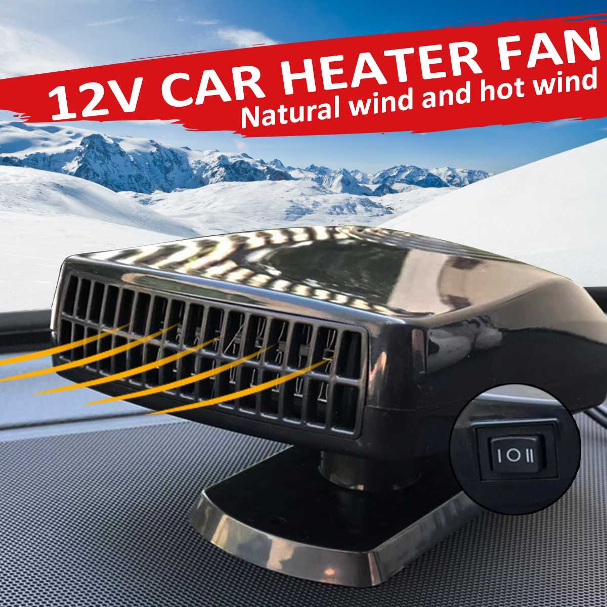 Winter Car Heater Universal 12V Car Interior Heating Accessories Fan Heater Window Mist Remover Portable Car Heaters