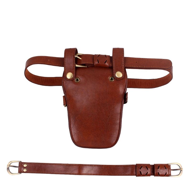 Haar Schaar Holster Pouch Met Taille Schouder Riem Voor Kappers Kapper Pu Leer Shears Kappers Tool Case Bag Holder