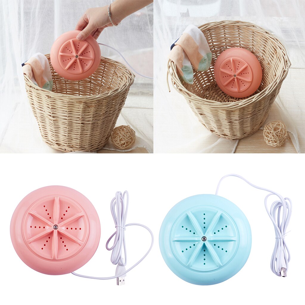 2pcs Portable Washing Machine Laundry Washer USB For Bra Home Travel Camping
