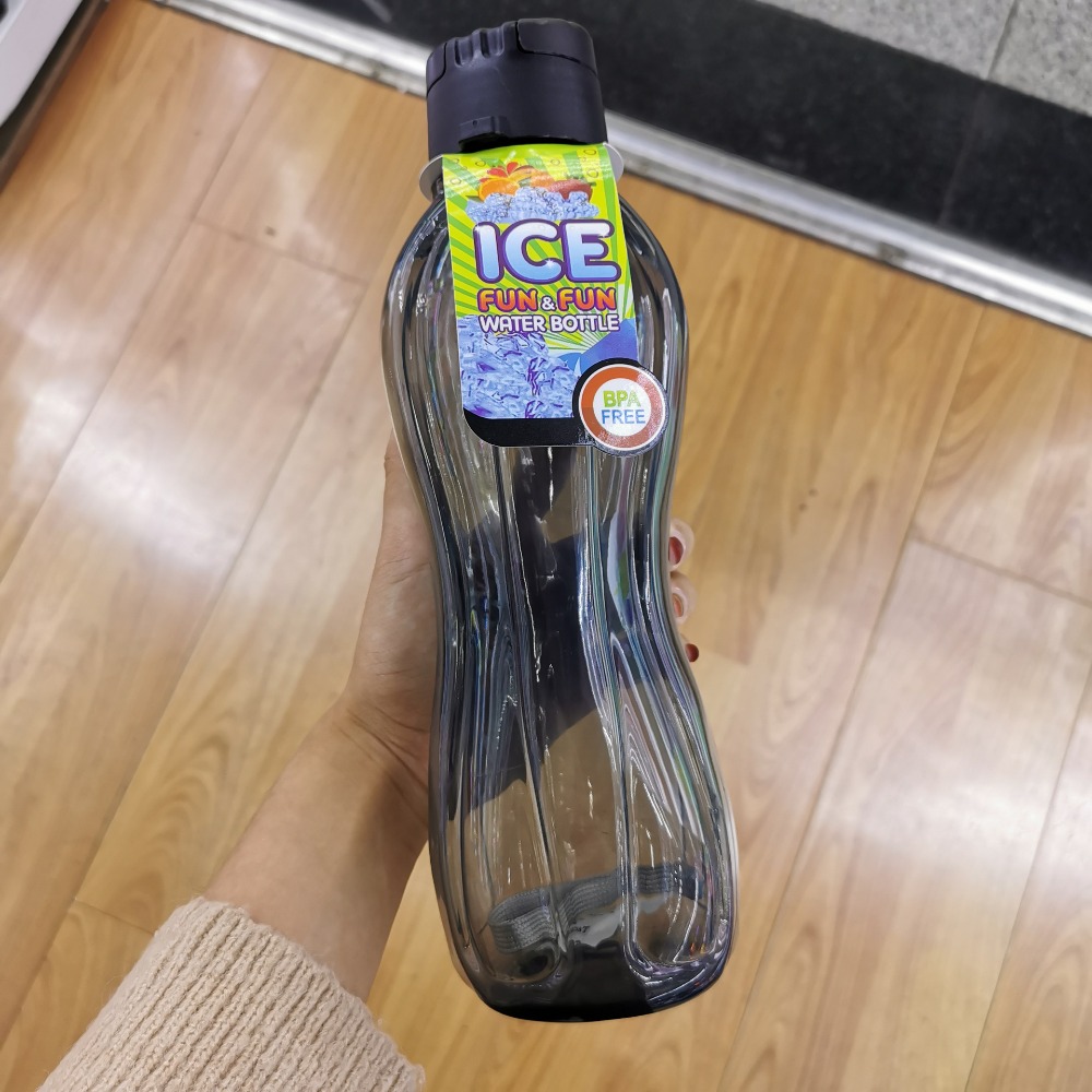 800/1100Ml Plastic Waterfles Grote Capaciteit Lekvrije Flip Top Drinkfles Met Handgreepband Lichtgewicht Reisketel