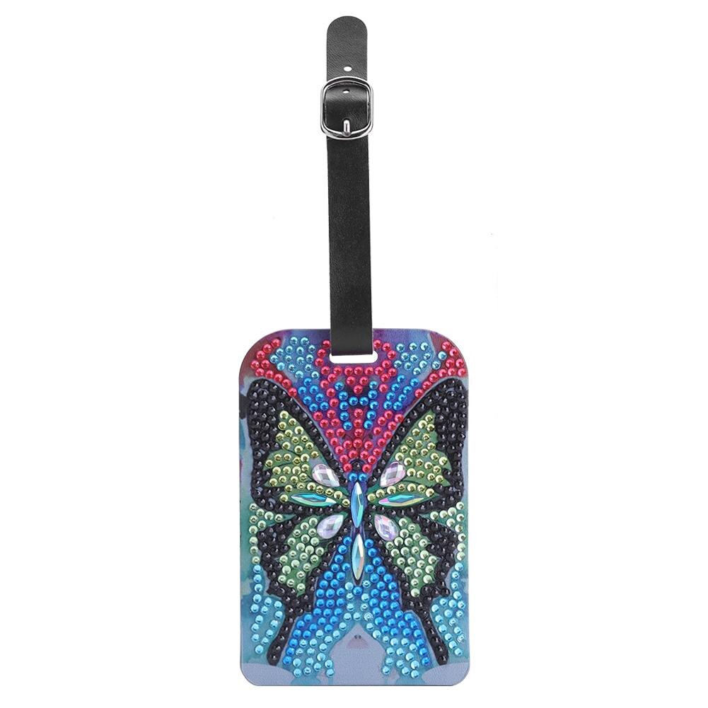 Diamond Painting Luggage Boarding Pass Suitcase Label Butterfly Mandala DIY Special Shape Diamond Embroidery Needlework Craft: 21